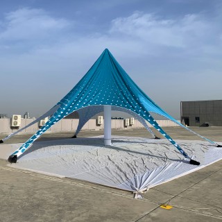 Tente étoile gonflable toit 100% imprimé